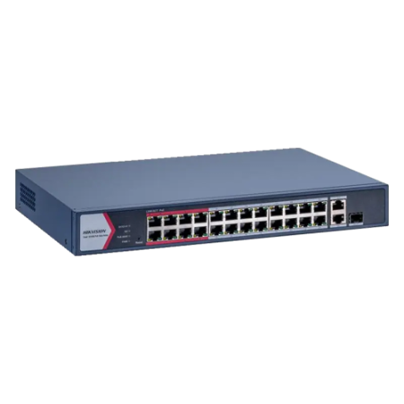 Switch 24 porturi PoE 100Mbps, 1 x Gigabit RJ45, 1 x Gigabit combo, Management - HIKVISION DS-3E1326P-EI-M HIKVISION - 1