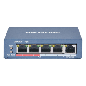 Switch 4 porturi 100 Mb PoE, 1 port uplink RJ45 100 Mb, SMART Management - HIKVISION DS-3E1105P-EI-M HIKVISION - 1