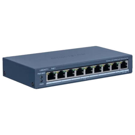 Switch 8 porturi PoE, 1 port uplink RJ45, Management - HIKVISION DS-3E1309P-EI-M HIKVISION - 1