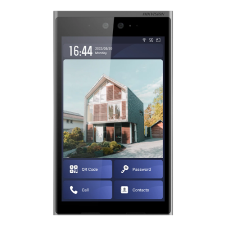 Videointerfon TCP/IP, 10.1' touch screen, recunoastere faciala, IK07 - HIKVISION DS-KD9633-E6 HIKVISION - 1