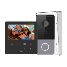 KIT  videointerfon pentru 1 familie, Wi-Fi 2.4Ghz, monitor 4.3 inch - HIKVISION DS-KIS606-P HIKVISION - 1