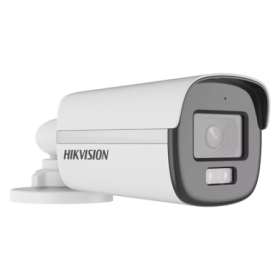 ColorVu, Dual Light - Camera analog 2MP, lentila 2.8mm, IR 40m, WL 40m, TVI/AHD/CVI/CVBS, Mic., IP67 - HIKVISION DS-2CE12DF0T-LF