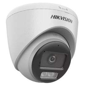 ColorVu, Dual Light - Camera analog 2MP, lentila 2.8mm, IR 40m, WL 40m, TVI/AHD/CVI/CVBS, Mic., IP67 - HIKVISION DS-2CE72DF0T-LF