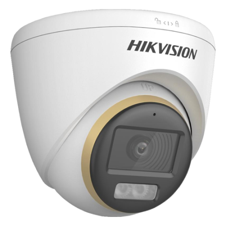 ColorVu, Dual Light - Camera analog 2MP, lentila 2.8mm, IR 40m, WL 40m, TVI/AHD/CVI/CVBS, Mic. - HIKVISION DS-2CE72DF3T-LFS-2.8m