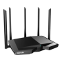 Router Wi-Fi 6e, AX5700 TriBand 2.4/5GHz/6GHz, 861+2402+2402 Mbps, 5x6dBi, 4 x Gigabit - TENDA TND-RX27-PRO TENDA - 1