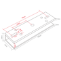 Suport U pt. montaj electromagnet CSE-280P-S pe usi din sticla CSE-280P-U CSAccess - 4