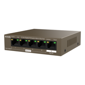 Switch 4 porturi PoE OUT, 1 port PoE IN, Gigabit - TENDA TND-TEG1105PD TENDA - 1