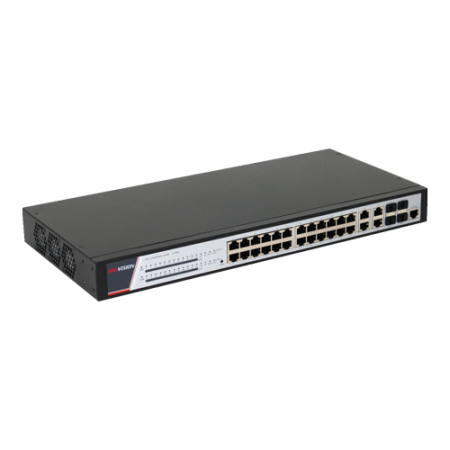 Switch 24 porturi PoE 1000Mbps, 370W, 4 porturi RJ45/SFPGigabit combo, management - HIKVISION DS-3E2528P HIKVISION - 1