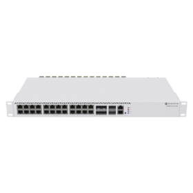 Management Switch 20 RJ45 2.5 Gigabit, 2 x QSFP+, 4 x Combo (2.5 Gigabit sau SFP+) - Mikrotik CRS326-4C+20G+2Q+RM MIKROTIK - 1