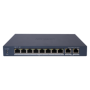 Switch 8 porturi PoE Gigabit, 2 porturi Gigabit, Smart Management - HIKVISION DS-3E1510P-EI HIKVISION - 1