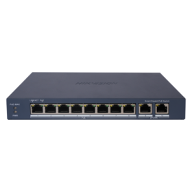 Switch 8 porturi PoE Gigabit, 2 porturi Gigabit, Smart Management - HIKVISION DS-3E1510P-EI HIKVISION - 1