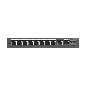 Switch 8 porturi PoE, 2 porturi GE, 1 port SFP, Gigabit, Cloud Management - Ruijie RG-ES210GS-P Ruijie Networks - 1