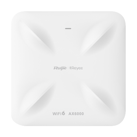 Access Point Wireless AX6000 Dual-Band, Wi-Fi 6, 2x RJ45 2.5G, PoE IN, Cloud Management - Ruijie RG-RAP2260(H) Ruijie Networks -