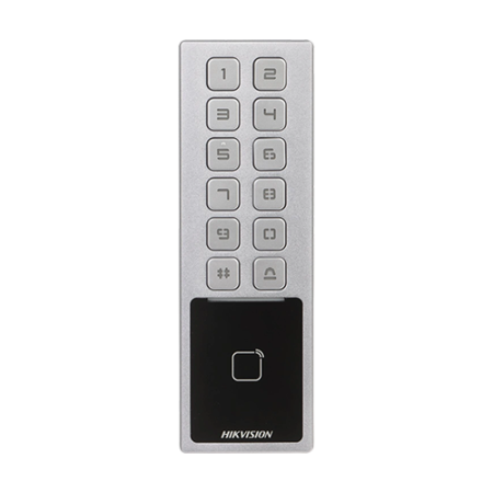 Terminal control acces cu tastatura, card M1, Bluetooth, Wi-Fi, Alarma - HIKVISION DS-K1T805MBWX HIKVISION - 1